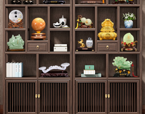 2024客厅家居软装摆件新中式电视柜办公室...