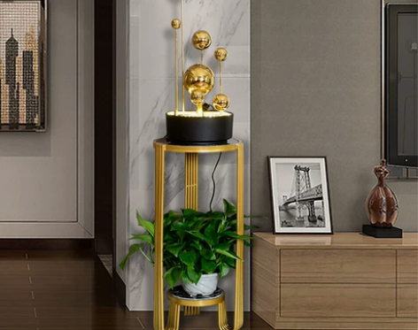 室内喷泉办公室高档流水系摆件现代轻奢工艺品...