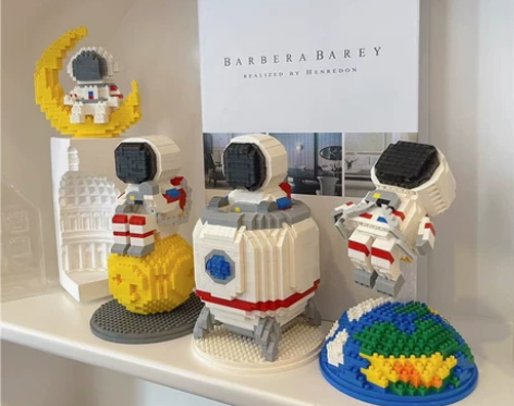 乐高圣诞宇航员微小颗粒拼装积木成年高难度男...