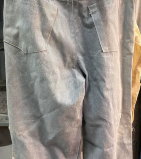 服装工艺实训作业 牛仔裤?白胚布衬衫 一件...