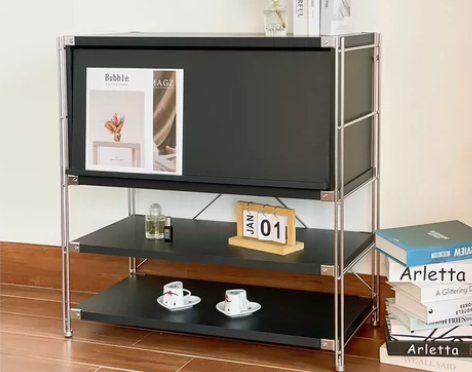 【全新包邮】包豪斯ins风日式黑色杂志柜客...