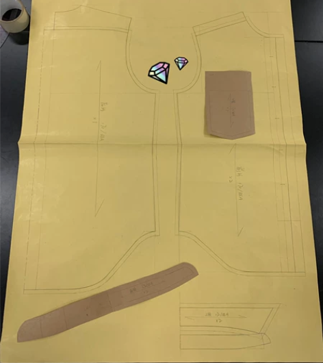 服装设计 代画手绘打版图 1:3  1:5...