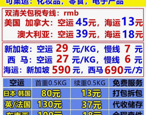 寄国际快递集运到美国澳洲加拿大英国转运新加...