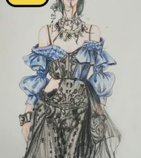 服装效果图手绘代画 价格根据难易程度定价~...