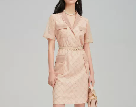 芭蒂娜连衣裙轻奢夏新款时尚洋气减龄收腰显瘦...