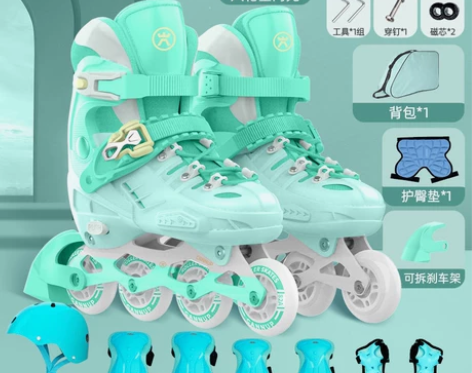 斯威轮滑鞋成人儿童溜冰鞋男女童初学者可调滑...