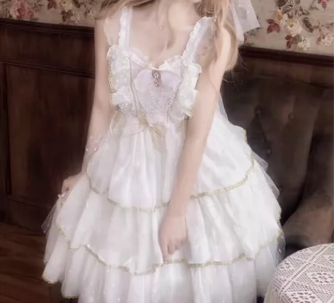 法式白色高级感仙女连衣裙女夏季2023新款...