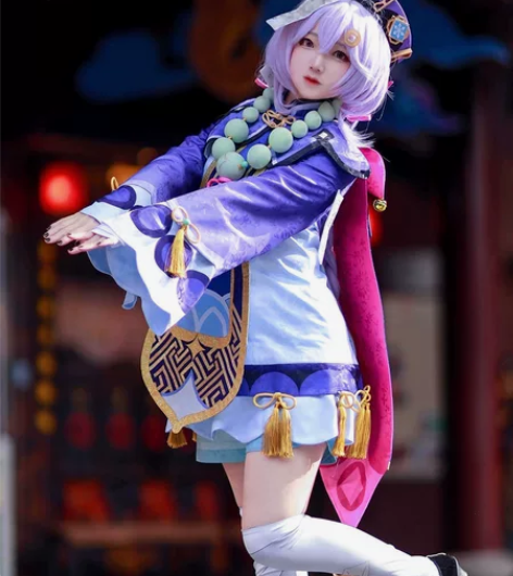 次元依原神七七cos大全套 衣服L码 假发...