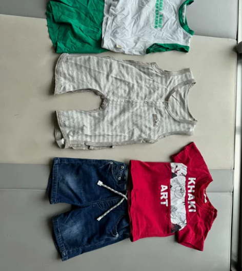 三件包邮 80码连体开裆裤、套装、T恤、短...