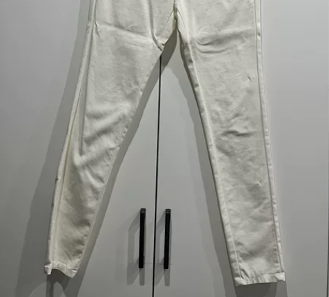 美丽衣橱实体店专柜购买的人棉超薄白色裤子，...