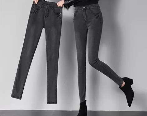 灰色铅笔裤。28码数，款式蛮好看，加绒的，...