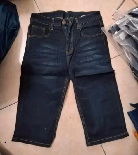 男士深色牛仔中裤七分裤29码断码清仓 感兴...