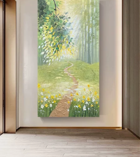 #挂画《前程似锦》玄关简约装饰画卧室过道手...