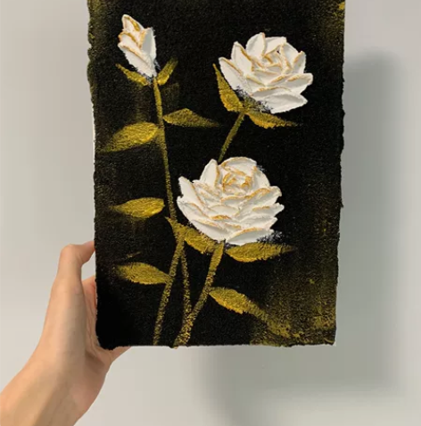 纯手绘手工小油画挂画壁画装饰画肌理画丙烯画...