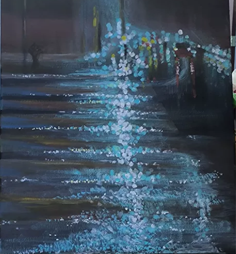 大学生卖画qwq 40×50亚麻画布纯手工...