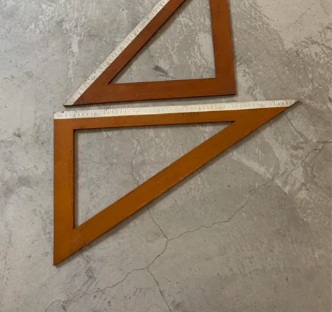 实木三角板 80年代 全新 在老的百货商店...