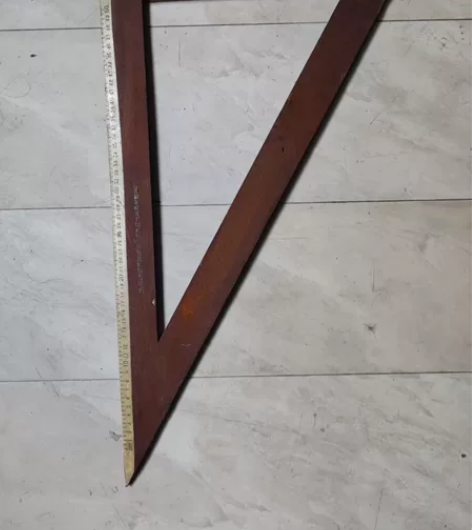 老三角板三角尺实木摆件包邮非偏远 怀旧收藏...