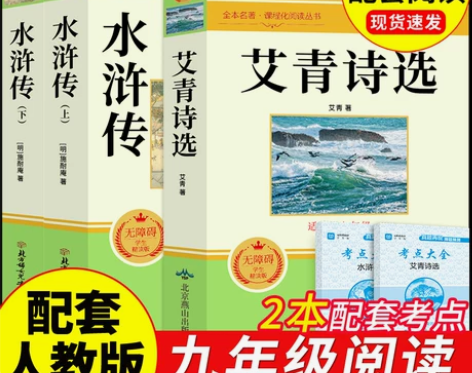 艾青诗选和水浒传原著完整版九年级上册课外阅...