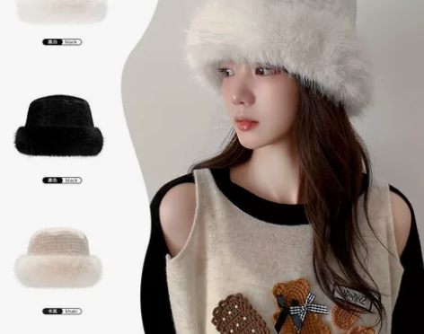 【捡漏】韩版显脸小加厚保暖渔夫帽盆帽 大头...