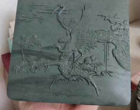 中国四大名砚，甘肃洮砚，水泉老坑松鹤延年 ...