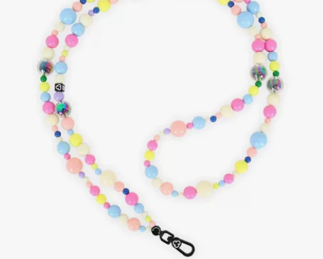 蓝色苞米手机挂绳 梦幻泡泡长款120cm用...