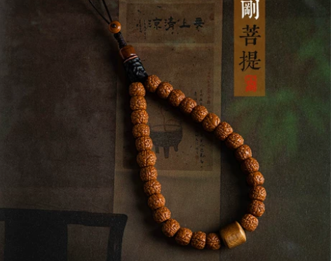 加噜金刚菩提子手机链短款挂手腕款挂件原创文...