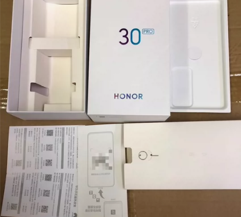荣耀30pro包装盒,带说明书,保卡,取卡...