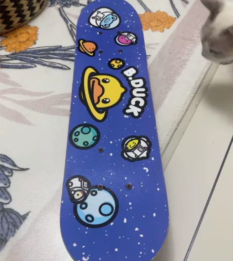 B.Duck小黄鸭滑板大童成人男女生刷街四...