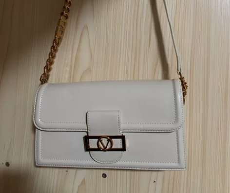 经典锁扣单肩包小号 ，皮质很好，背上班一次...