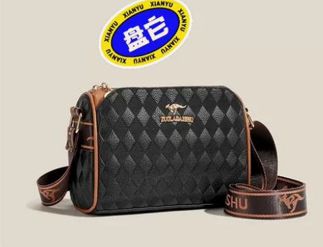 袋鼠牛皮质感女2021新款大容量女士手提包...