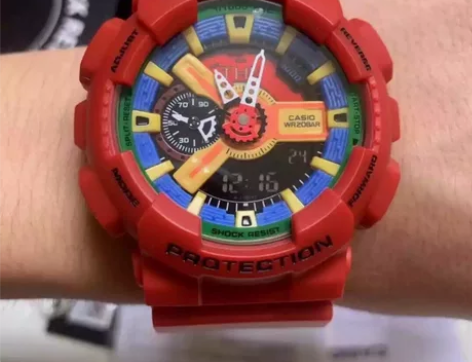 卡西欧黑武士手表ga110番茄炒蛋黑金黑武...