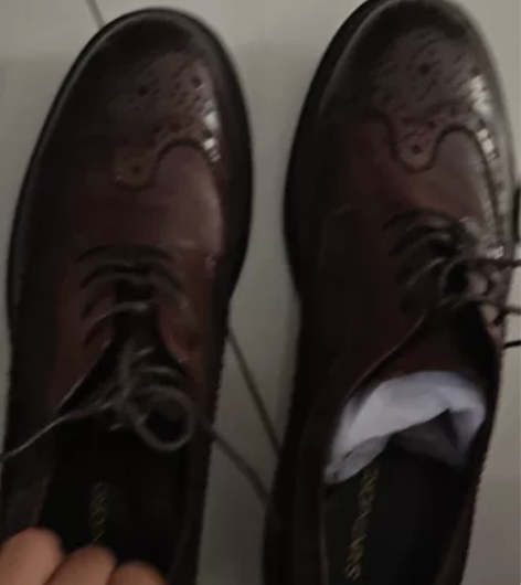 很有质感的布洛克手工定制鞋，45码，实物比...