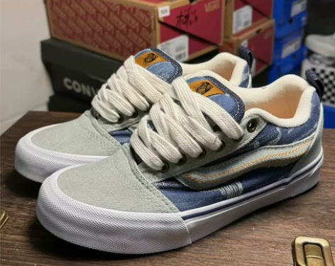 全新Vans Knu-Skool面包鞋牛仔...
