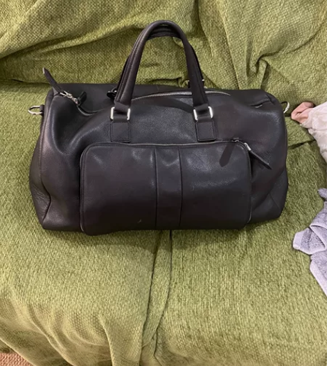 网易严选买的 牛皮真皮行李包799买的用不...