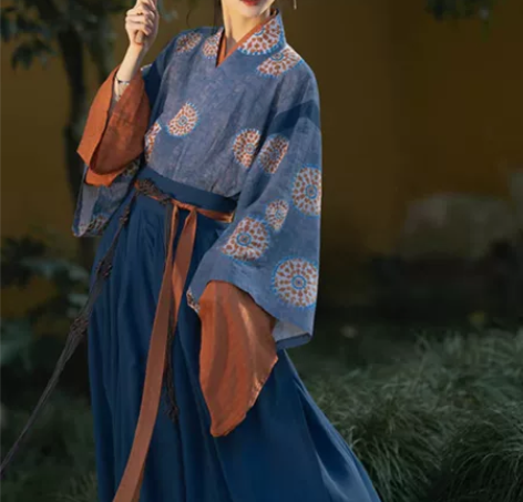 ?上雲樂霁夜晋制复原汉服魏晋晋襦交领交窬裙...