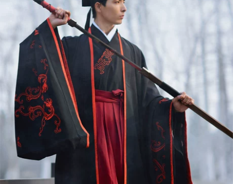 出[如梦霓裳]绝版汉服男装 衣裳大氅[思帝...