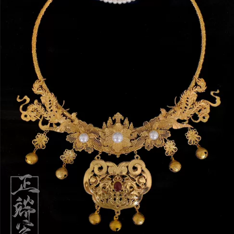 【宝华·凤凰】原创红玛瑙平安锁流苏项链古风...