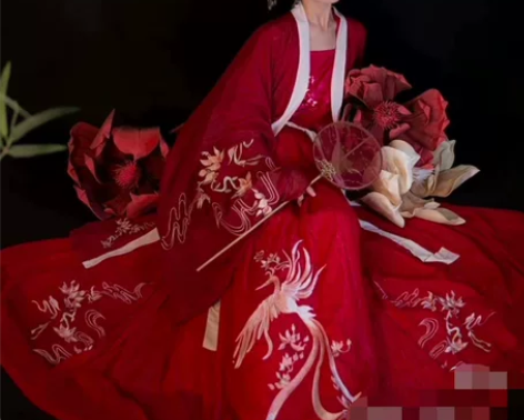 艺缕家汉服雏凤s码 大袖衫+上衣+吊带+褥...