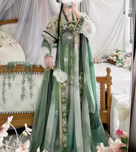 急出！#墨晨烟雨原创汉服【烟波】大全套 （...