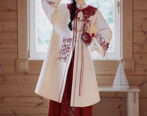 『包邮』七月夕原创 长乐 绣花对襟长袄汉元...