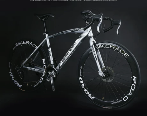 变速死飞自行车实心胎活飞肌肉公路赛车网红超...