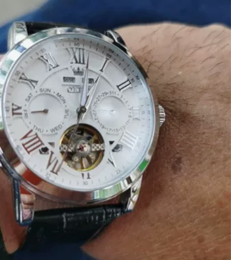 鸥利时全自动机械手表械，品相很新，各功能完...