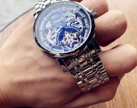 正品黑武士手表男士全自动机械表学生商务防水...