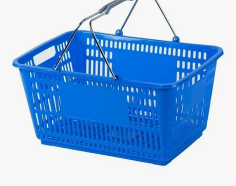 超市购物篮手提篮大容量塑料筐加厚家用买菜篮...