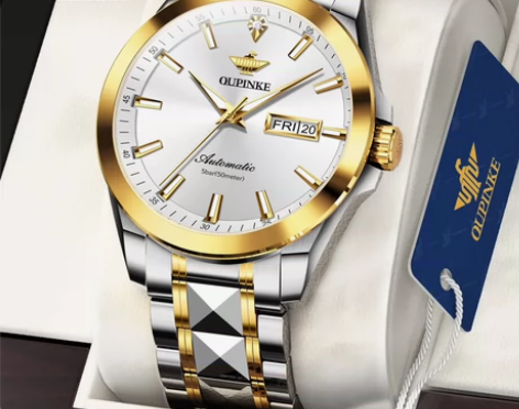 瑞士认证品牌欧品客手表男机械表全自动进口机...