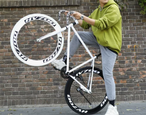 死飞自行车男式实心胎活飞倒刹固齿极简约成人...