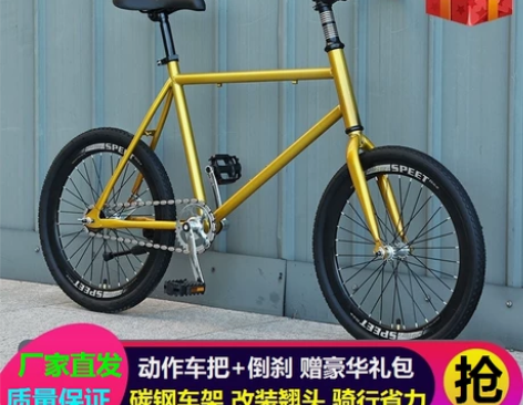 男女倒刹单车赛车DIY配色爆改死飞自行车翘...