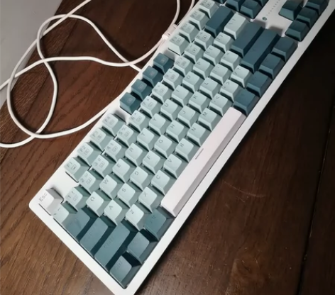 雷神k87机械键盘 松石薄荷 红轴 回弹性...