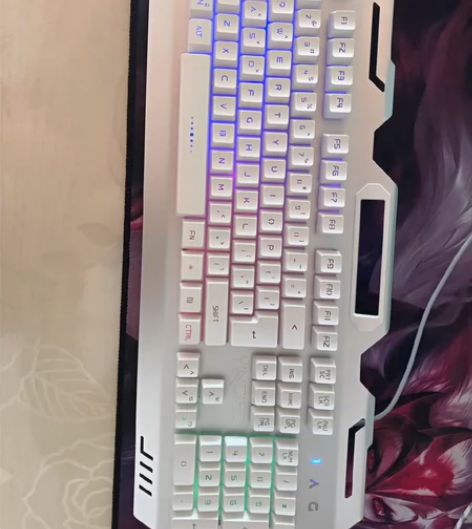 银雕 V2有线键盘标套装usb电脑笔记本吃...