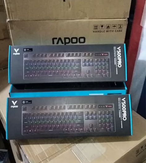 雷柏V500PRO有线发光游戏机械键盘 全...